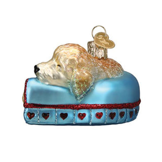 Sleepy Doodle Dog Ornament  Old World Christmas