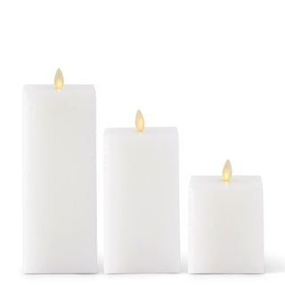 Luminara -  Indoor Flameless - Square White Flameless Candles K&K