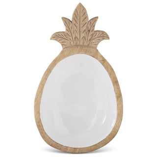 Carved Wood Pineapple Bowls  K&K Large