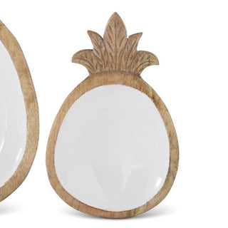 Carved Wood Pineapple Bowls  K&K Small