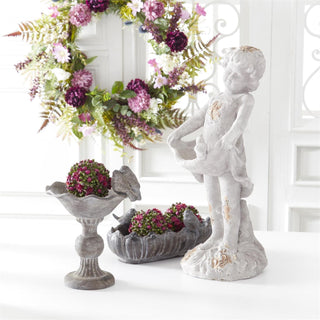 Purple & White Perennials Spring Wreath  K&K
