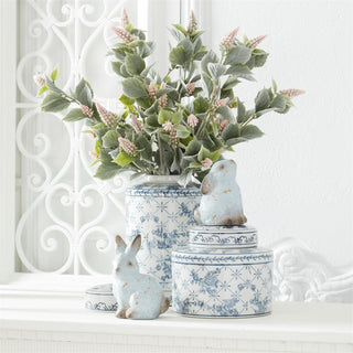 Pink Grape Hyacinth w/Flocked Stem & Leaves  K&K