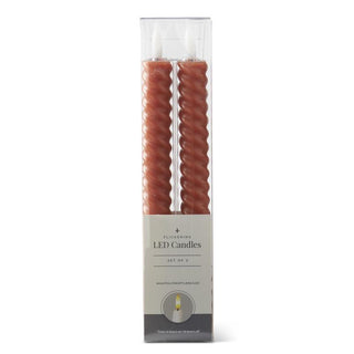 9.75 Inch Spiral LED Taper Candles Set/2 K&K