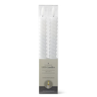 9.75 Inch Spiral LED Taper Candles Set/2 K&K