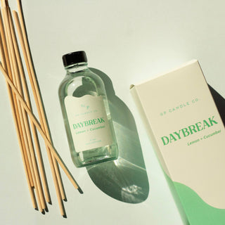 Daybreak 4 oz. Hue Reed Diffuser (Lemon + Cucumber) GP Candle Co.