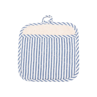 KAF Home Metro Stripe Terry Lined Pot Mitt  KAF Home Blue
