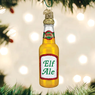 Elf Ale Beer Bottle Ornament  Old World Christmas