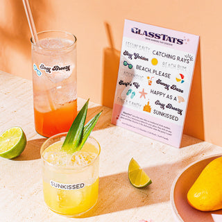 Beach Vibes Drink Markers  GlassTats