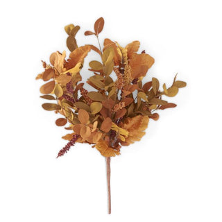 Rust & Brown Eva & Silk Leaves Bush  K&K