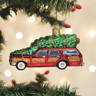 Station Wagon With Tree Ornament  Old World Christmas