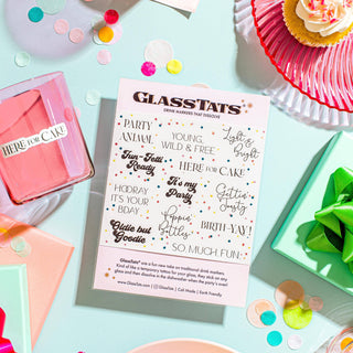 Birthday Drink Markers  GlassTats