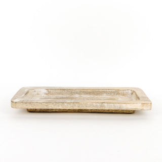 Mango Wood Tray, Natural/White Adams Everyday Adams & Co.