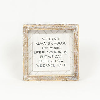 Reversible Wood Framed Herringbone Sign (Choose/Laugh) Adams Everyday Adams & Co.