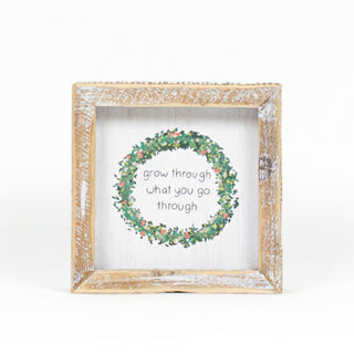 Reversible Wood Framed Sign (Grow) Adams Everyday Adams & Co.