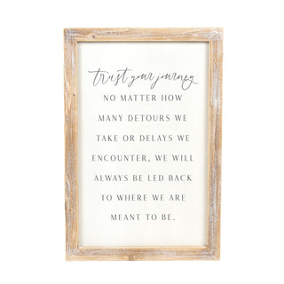 Reversible Wood Framed Sign (Smile/Journey) Adams Everyday Adams & Co.