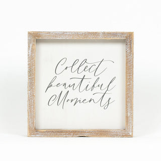 Reversible Wood Framed Sign (Moments/Strtd) Adams Everyday Adams & Co.