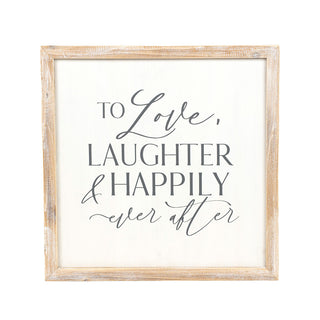 Reversible Wood Framed Sign (Happily/Together) Adams Everyday Adams & Co.