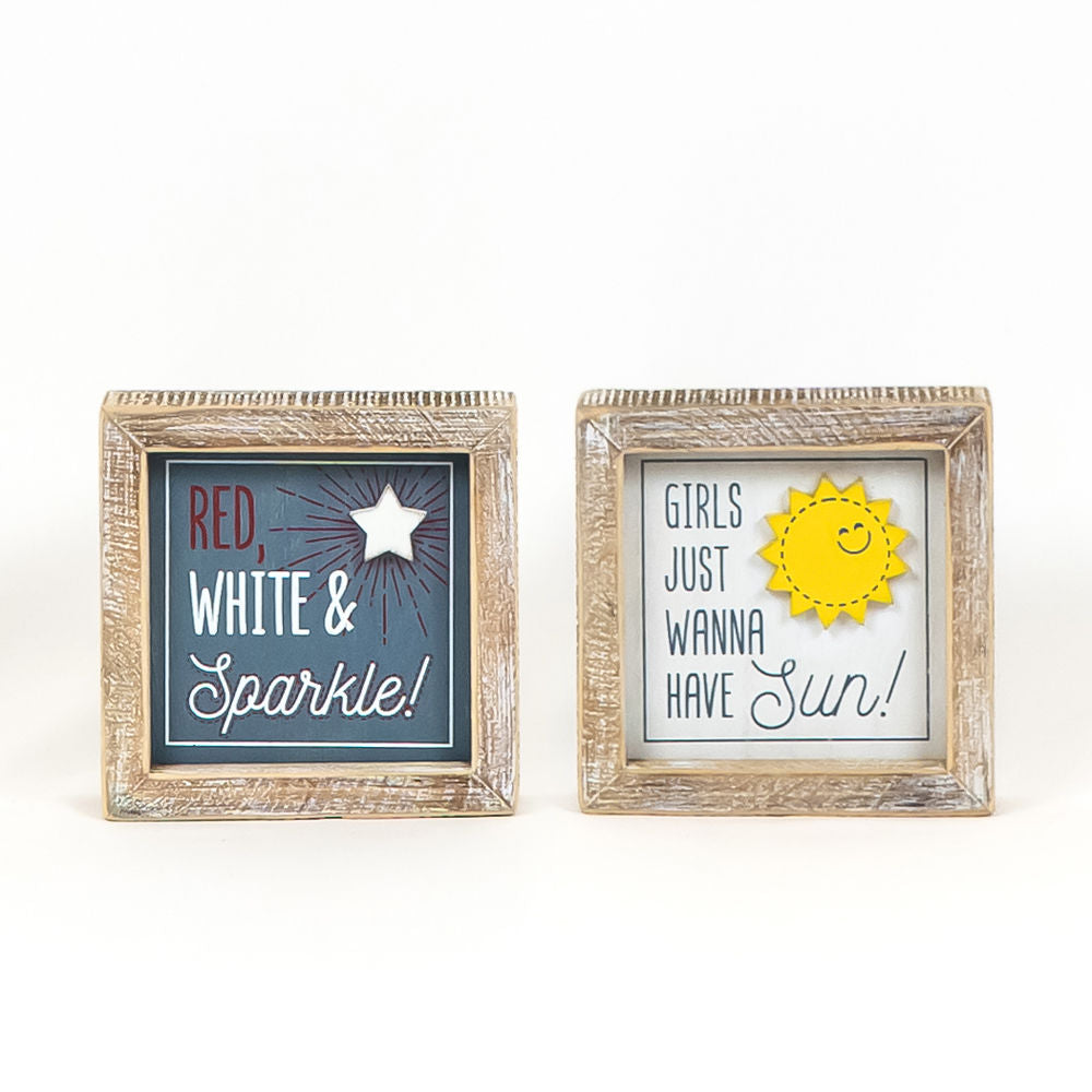 Red White & Sparkle Sign
