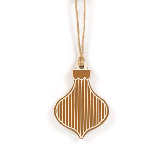 Reversible Wood Ornament (Stripe) Multicolor Adams Christmas Adams & Co.