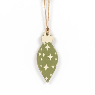 Reversible Wood Ornament (Star/Stripe) Multicolor Adams Christmas Adams & Co.