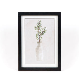 Reversible Wood Framed Sign Vase Spruce/Leaves Adams Christmas Adams & Co.