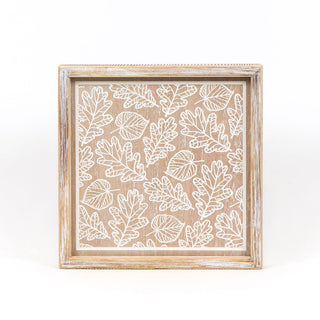 Reversible Wood Framed Sign Web/Leaves Adams Halloween Adams & Co.