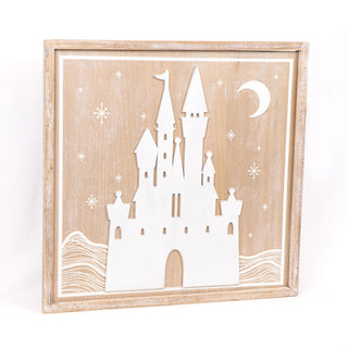 Reversible Wood Framed Sign Haunted House/Castle - Lg Adams Halloween Adams & Co.