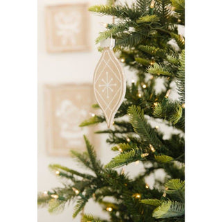 Wood Ornament (Egg Pld) Natural/White/Black Adams Christmas Adams & Co.