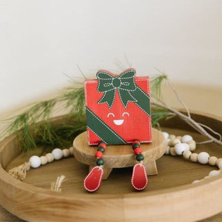 Reversible Chunky Wood Shape With Beads (Gift) Red/Green/White Adams Christmas Adams & Co.