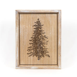 Reversible Wood Framed Sign Santa/Tree Adams Christmas Adams & Co.