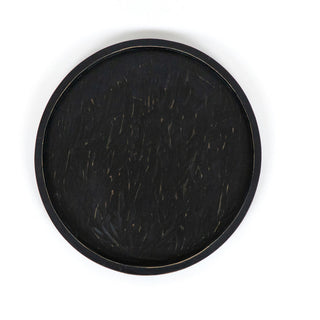 Wood Rnd Tray (Tray) Black Adams Everyday Adams & Co.