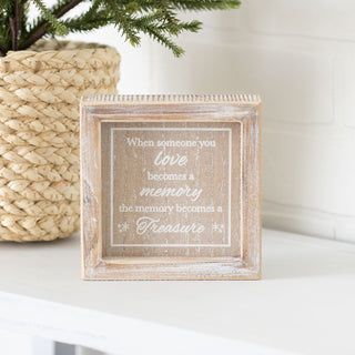 Wood Framed Sign (Treasure) Natural/White Adams Christmas Adams & Co.