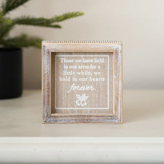 Wood Framed Sign (Hearts Forever) Natural/White Adams Christmas Adams & Co.