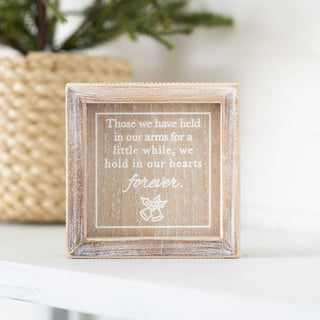 Wood Framed Sign (Hearts Forever) Natural/White Adams Christmas Adams & Co.