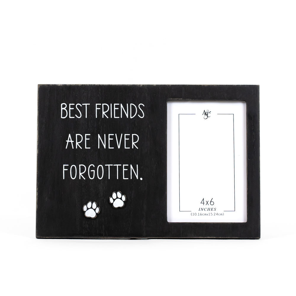 Wood Photo Framed (Best Friends Are Never Forgotten) Black/White Adams Everyday Adams & Co.   