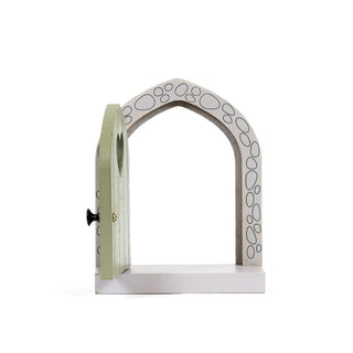 Wood Framed With Shelf (Fairy Door) Green/Gray Adams Everyday Adams & Co.