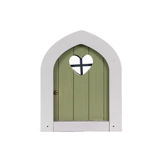Wood Framed With Shelf (Fairy Door) Green/Gray Adams Everyday Adams & Co.