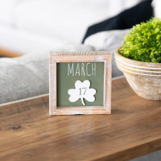 Reversible Wood Framed Sign (February/March) Red/Green/White Adams Valentines Adams & Co.