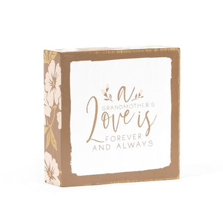 Reversible Wood Block Sign (A Grandmothers Love) Adams Everyday Adams & Co.