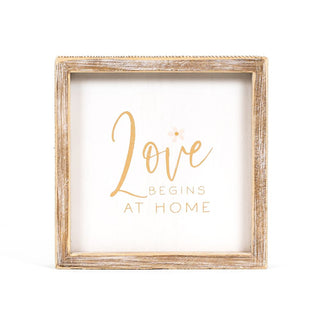 Reversible Wood Framed Sign (Remember/Love) Adams Everyday Adams & Co.