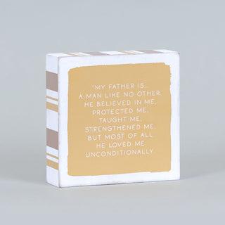 Reversible Wood Block Sign (BEST DAD/FATHER) Adams Everyday Adams & Co.