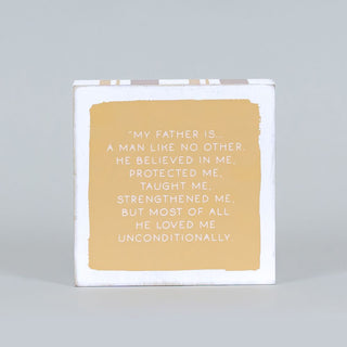 Reversible Wood Block Sign (BEST DAD/FATHER) Adams Everyday Adams & Co.