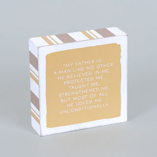 Reversible Wood Block Sign (BEST DAD/FATHER) Adams Everyday Adams & Co.