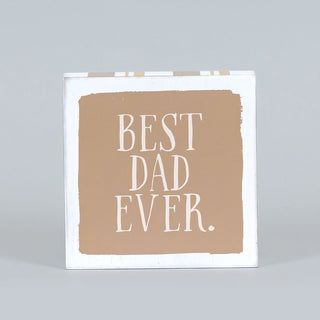Reversible Wood Block Sign (BEST DAD/FATHER) Adams Everyday Adams & Co.