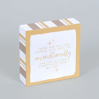 Reversible Wood Block Sign (MOM/NO) Adams Everyday Adams & Co.