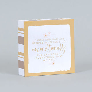 Reversible Wood Block Sign (MOM/NO) Adams Everyday Adams & Co.