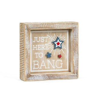 Reversible Wood Frame Sign (Cheeks/Bang) Adams Summer Adams & Co.