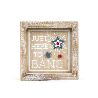 Reversible Wood Frame Sign (Cheeks/Bang) Adams Summer Adams & Co.