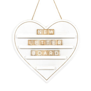 Leadgie Hanging Board - Heart - White Adams Ledgie Adams & Co.