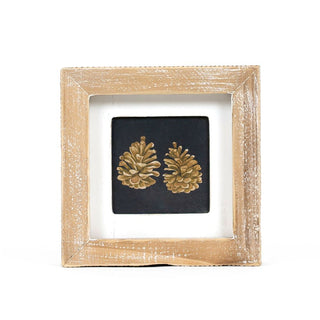 Reversible Wood Frame Sign (Pinecones/Leaf) Adams Fall/Thanksgiving Adams & Co.